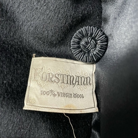 VTG 50’s/60’s Forstmann Long Dress Coat w Real Fur Trim - Picture 11 of 12